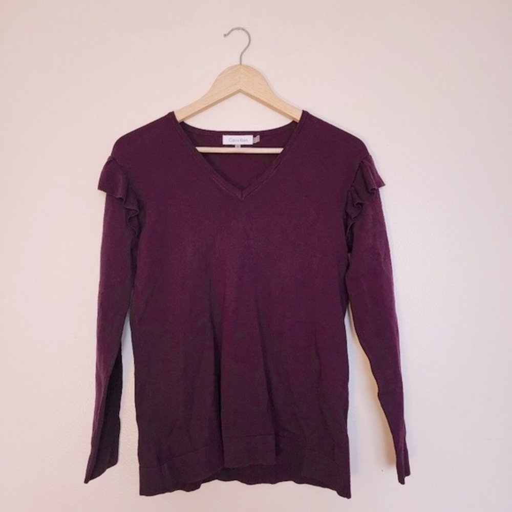 Calvin Klein Purple Sweater Size Small